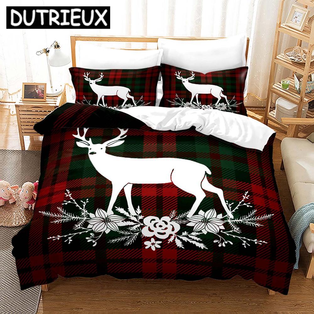 New Merry Christmas 3D Printed Bedding Set Duvet Covers Pillowcases Comforter Bedding Set Bedclothes Bed Linen 21