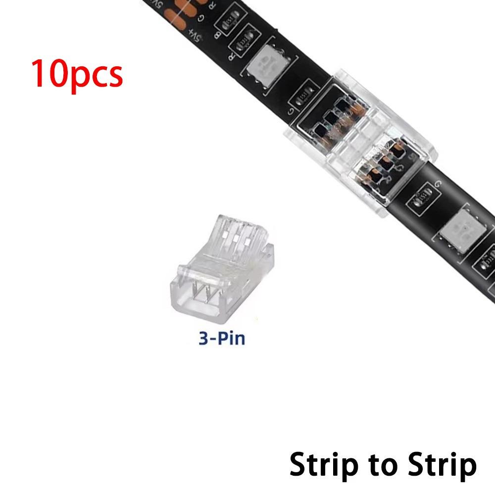 2Pin 3Pin 4Pin 5Pin Crystal Buckle for Light Strip Head 10MM LED To Strips  for SMD Strip Light