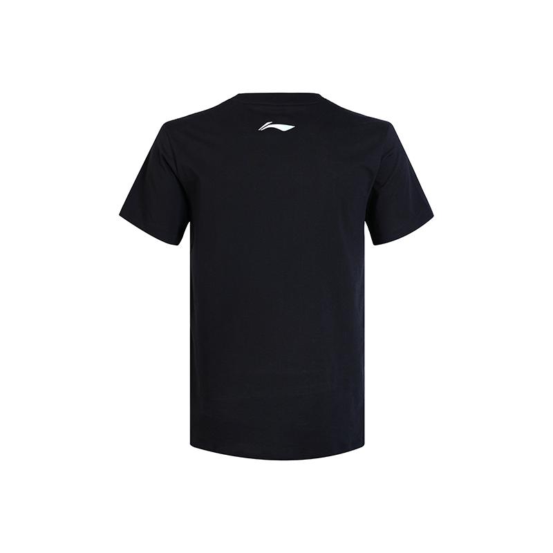 Li-Ning Quick-Drying Comfortable Pullover Short Sleeve T-Shirt Unisex Tops Black AHSUG69-1