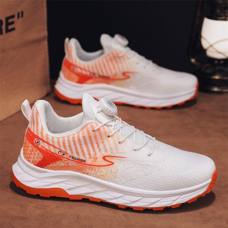 

Нові кросівки з летючим плетінням модне взуття повсякденне взуття зручне, легке та універсальне взуття чоловіче взуття 44 помаранчевий