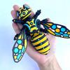 Yousheng 3D-gedruckte mechanische Bienenfigur, Sammlerstück Cyberpunk-Hornissen-Ornament mit beweglichen Gelenken, Stressabbau Gelenkiges Insekt Fidget Schreibtisch