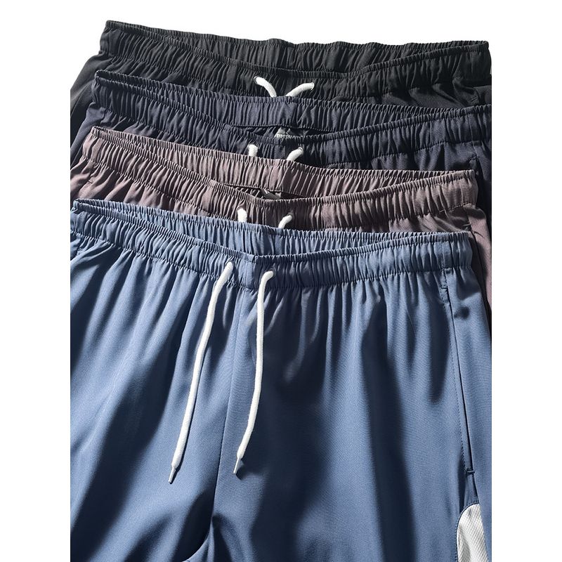 Men's Quick-Dry Ice Silk Summer Thin Sports Shorts for Running and Fitness, Five-Point Pants, Export Men's Casual Pants
