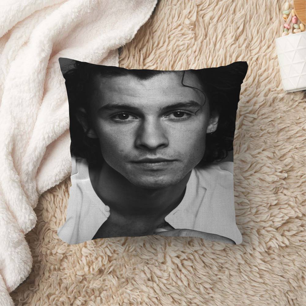 SShawn Mendes PopSinger Cushion Cover Polyester Sofa Cushions Decorative Throw Pillows Home Decoration Pillowcover