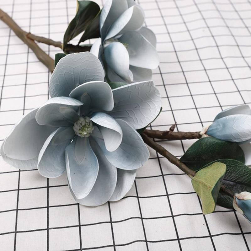 1 pz Grande Magnolia Decorazione di Cerimonia Nuziale Fiori di Seta 3D Ramo di Orchidea Fiori Finti Artificiali per la Decorazione Domestica Decorazioni per Feste 99 cm