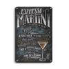 Vintage Metal Tin Sign Decorations Gin & Tonic Cocktail Plate Decorative Poster Plaque Bar Kitchen Home Wall Decor 8 X 12 Inch