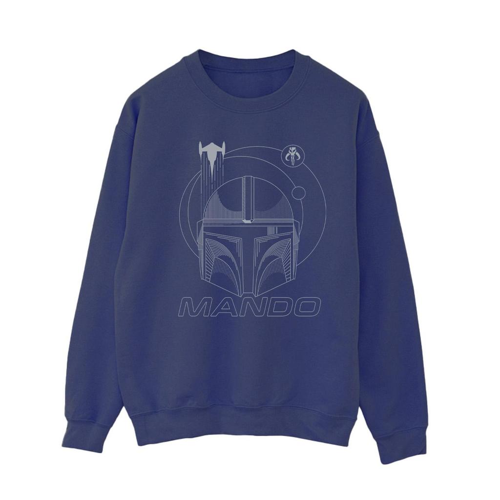 Star Wars Womens/Ladies The Mandalorian Rings Helmet Sweatshirt