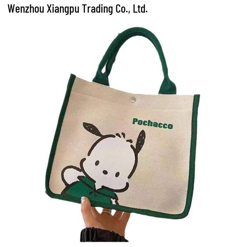 Cute Canvas Tote: Large Capacity Lunch & Wash Bag for Women, New Cartoon Design