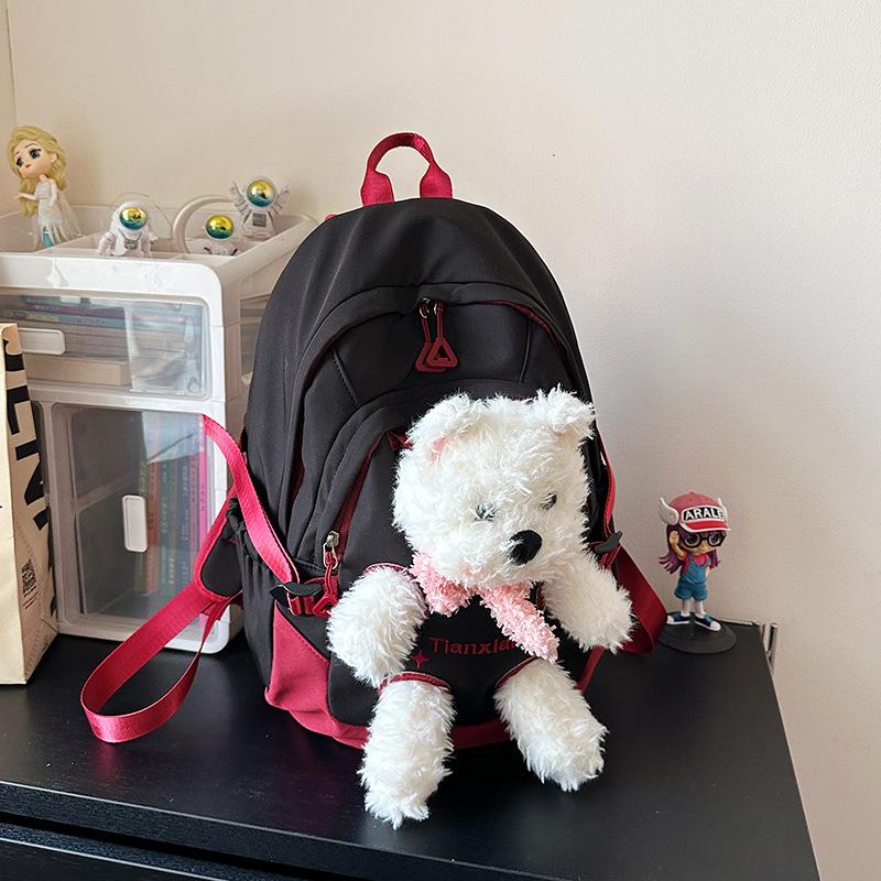 

School bag cute dog school bag plush cartoon doll backpack doll girl junior high large capacity backpack