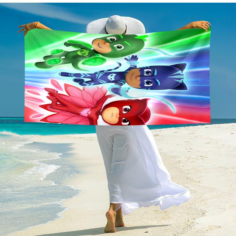 1pc PJ Marks1 Beach Towel, Comfortable and Thick, and Swimming/Bath/Picnic/Camping Towel, Suitable for Seaside Beaches