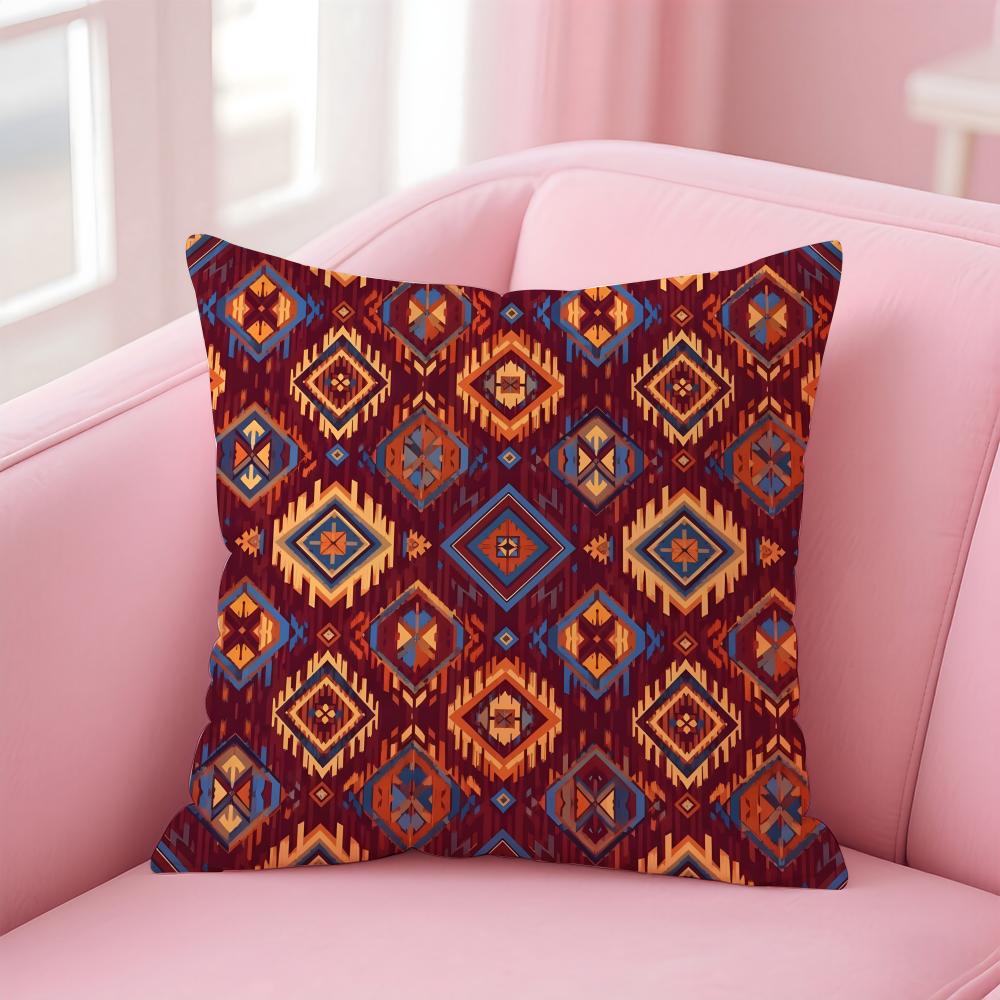 Free and unrestrained Bohemian style Cushion Cover Pillow Case Soft Skin Friendly Fabric Concealed Zipper
