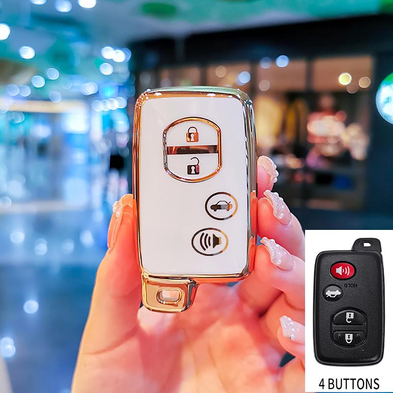 

3 4 Button Car Key Case For Toyota Prius 30 Alpha Aqua Land Cruiser Auris For Lexus Lc 200 Key Cover Holder Remote 2012 - 2014