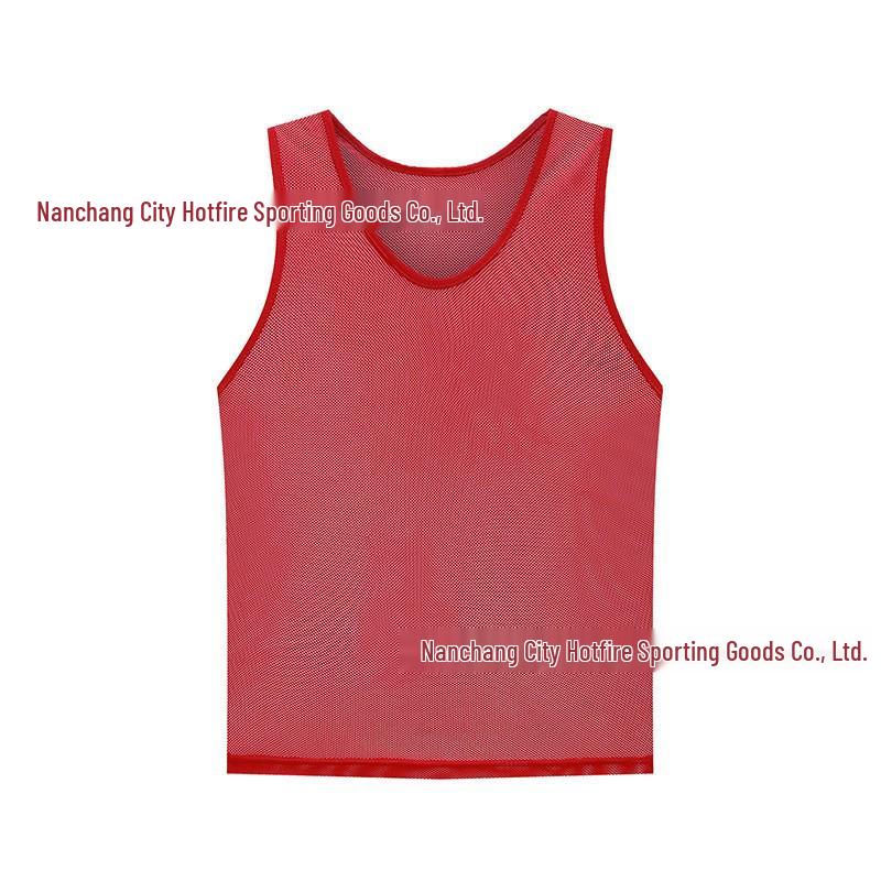 Numbered Mesh Training Vest for Team Sports Competition Uniforms with Custom Logo