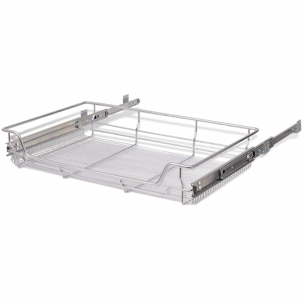 Built in Basket Drawer Slides 2 pcs Silver 800 mm