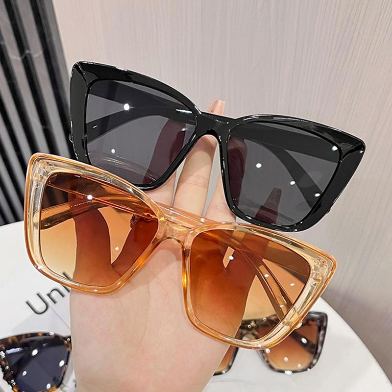 Fashion Cat Eye Sunglasses for Women Oversized Square Frame UV Protection Sun Glasses Retro Luxury Style Eyewear Female Shades
