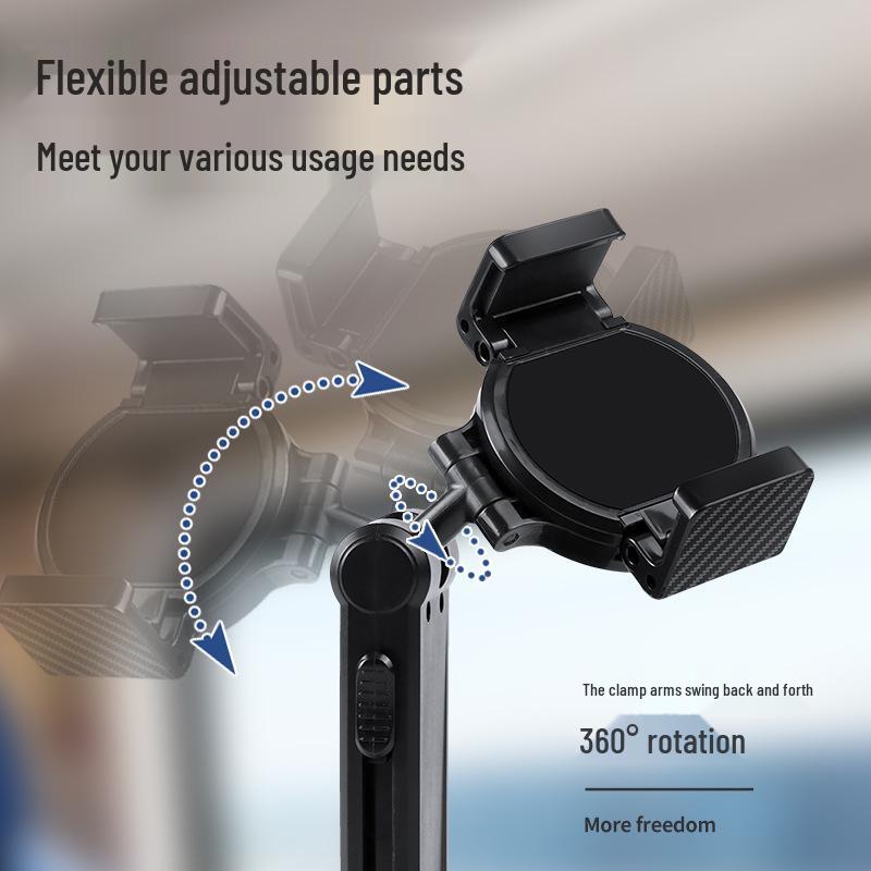 Portable Foldable Travel Phone Holder with Mirror for Airplane & Train
