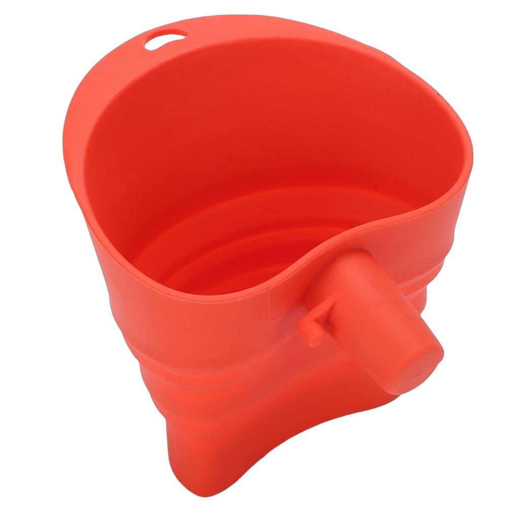 Flour Funnel for Stand Mixer Foldable Wide Opening Mixer Flour Funnel Attachment Silicone Red