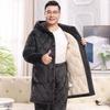 YUZHAOLIN Men's Thickened Winter Quilted Pajamas Set