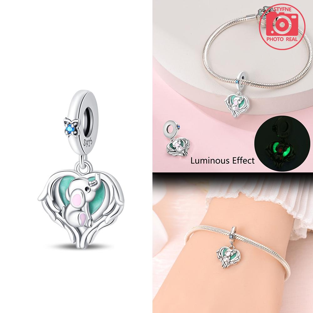 New Copper Colors Family Affection Big And Small Elephant Pendant Fit Copper Colors Original Bracelets Diy Birthday Jewelry Gift