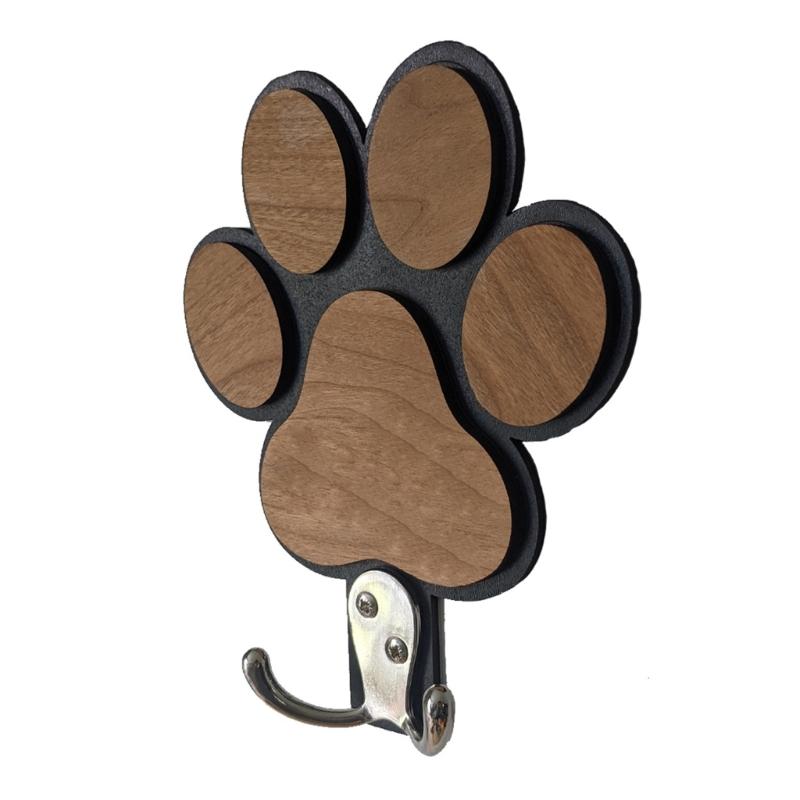 

Natural Wooden Animal Paws Wall Mount Hook Smooth Surfaces Key Holder Organizer For Home Storage And Interior Designs чорний