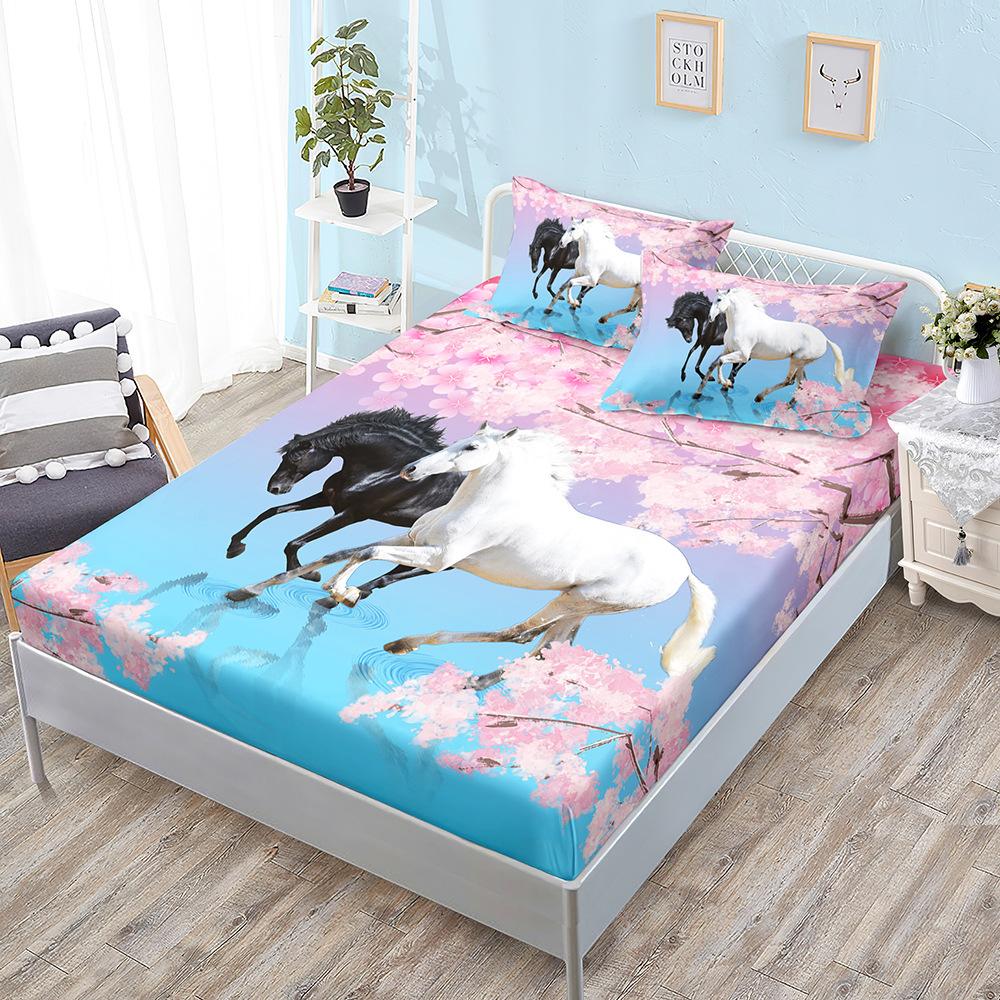 Tier Hengst Matratzen-Kit Matratze Dreiteiliges Set Tagesdecke Kissenbezug Matratzen-Schutzbezug