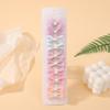 10Pcs Flowers Bows Hair Clip Set for Baby Girls Toddler Winter Printing Hairpin Mini Cotton Lace Handmade Kids Hair Accessories
