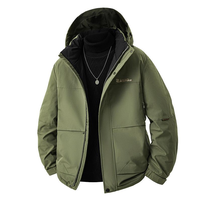 

Новые бархатные утолщенные и съемные пальто, хлопковое пальто, двухцветное хлопковое пальто, зимняя куртка с капюшоном для людей среднего и молодого возраста 5XL