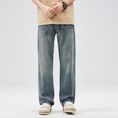 High Street Jeans Men's Spring and Summer Trousers Loose Straight Pants
