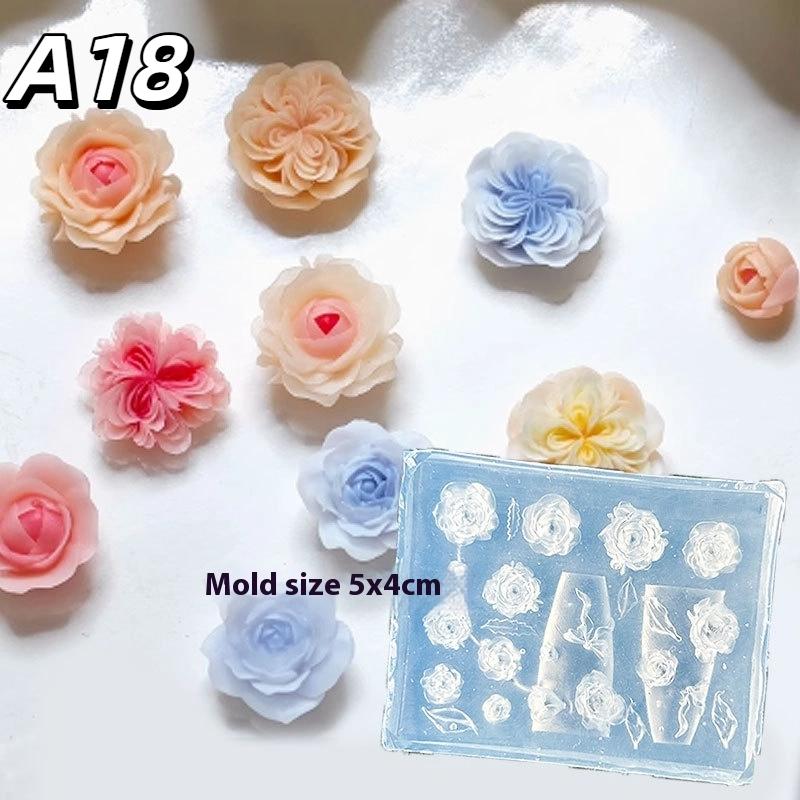 1Pc Chain Ice Flower Butterfly 3D Acrylic Mold Nail Art Decorations Diy Design Silicone Nails Mold