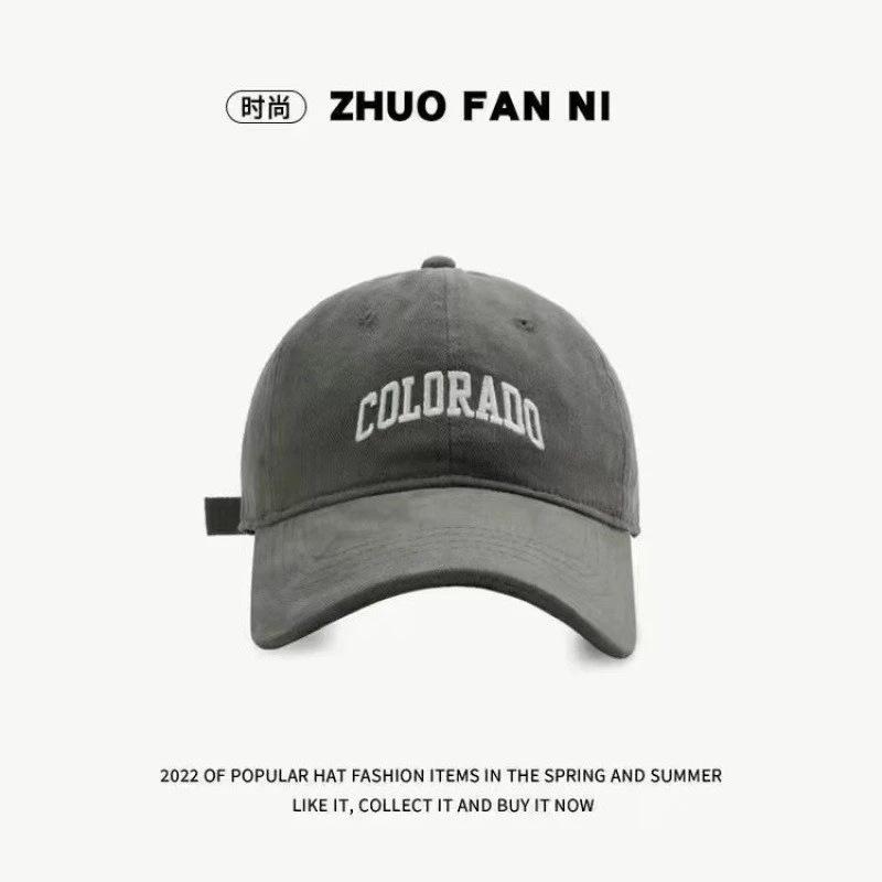 Peaked Cap Lady Lucky Simple Letters Japanese Baseball Cap Casual Versatile Show Small Face