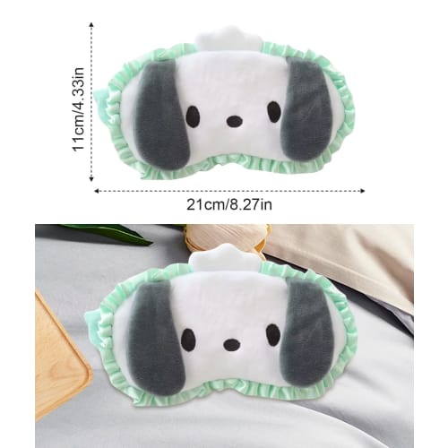 GHDVOP Pochacco Eye Mask, a Fun, Anime-inspired Sleep Mask Featuring a Cute, Fluffy Character. It Provides a Restful, Comfortable Sleep, Blocks Out Li