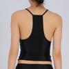 Womens Glossy Stretchy Camisole Scoop Neck Sleeveless Sling Crop Top Vest