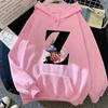 Autumn Winter Womens Hoodies Casual Letters A-Z Printing Sweatshirts Sportswear Outdoors Sports Jogging Woman Clothing New Tops