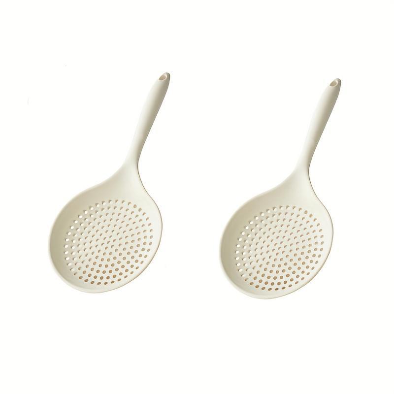 

2 шт. Сверхпрочные силиконовые кухонные шумовки, термостойкие до 446°F/230°C, антипригарные ложки с прорезями и длинными ручками для жарки, супа, хот-пота