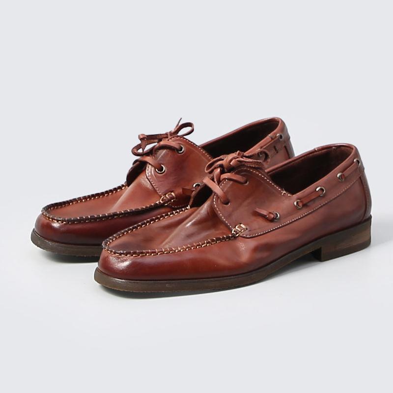 Retro Echt Leer Hoge Kwaliteit Handgemaakt Casual Schoenen Mannen Ronde Neus Vetersluiting Zakelijke Dress Schoenen Luxe Design Rijschoenen