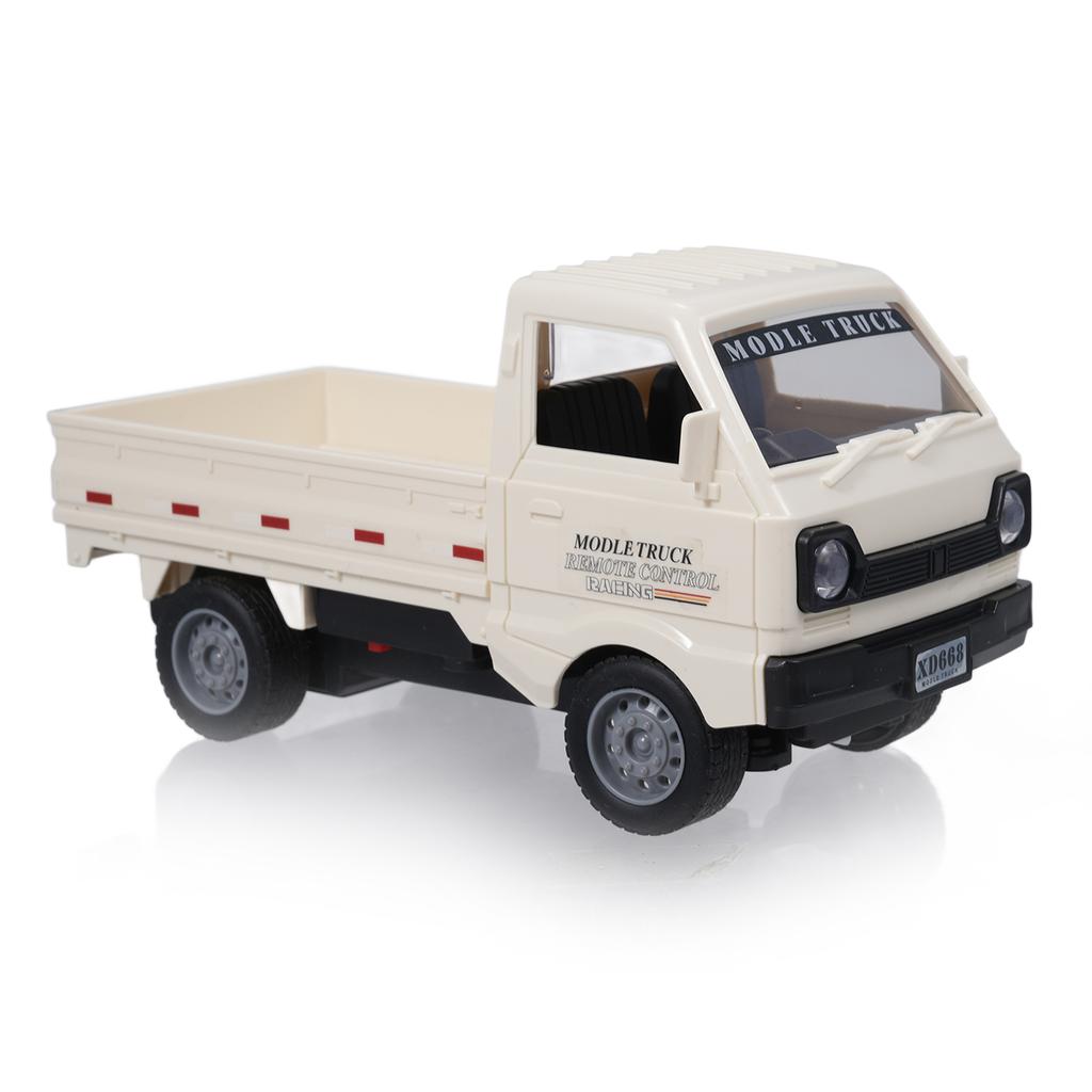 Remote Control Car, Rechargeable Simulation Truck with Spray and Lights, Toy Vehicle for Boys Girls White 1 Battery