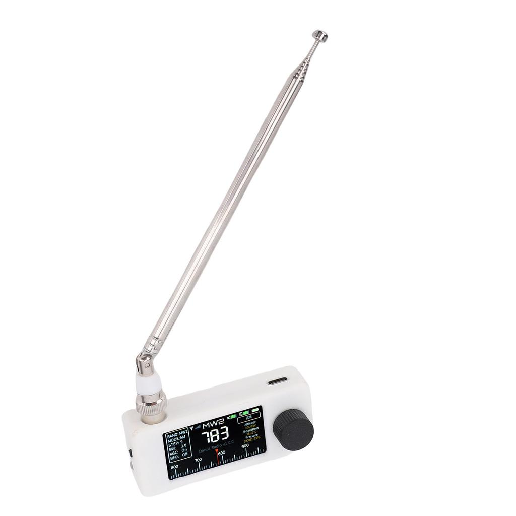 SI4732 Radio AM FM LSB USB Transistor Radio Receiver with 1.9in Color Screen 3.5mm Hdphone   Telescopic Antennae
