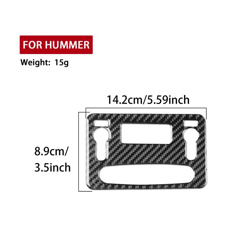 For Hummer H2 2003-2007 2012-2018 Real Carbon Fiber Stickers Rear Central AC Control Panel Car Accessories Interior Decorative