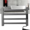 4   Towel Warmer Rack Smart Touch Control Wall Mounted Towel Heater Rack for Bathroom Gray Right Line 45x35cm