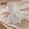 Sweet Style Jewelry Holder 3D Printed Shell Tray, Decorative Desktop Storage Organizer for Dressing Tray Table, Opening Trinket Dish Rings