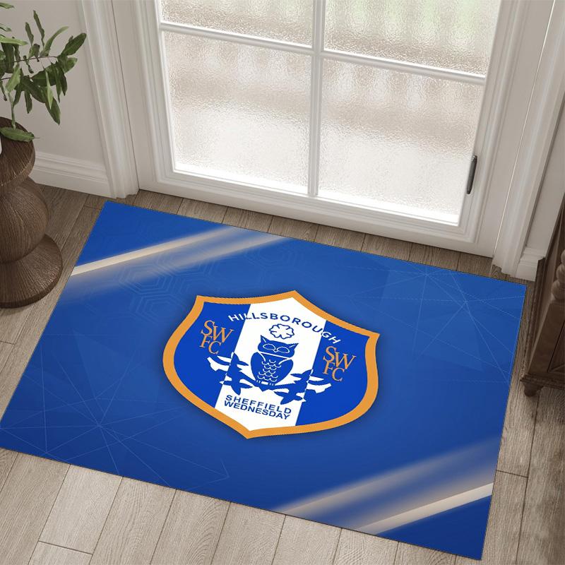 Design Sheffield Wednesday Tappeto in Velluto di Cristallo Accogliente Non?Tappeto Stampato Antiscivolo per Camera da Letto Soggiorno Ingresso