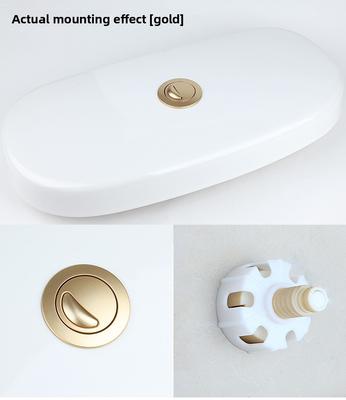 Toilet Push Button Dual Flush Water Saving Chrome Line Control Side Press Double Row Drain Valve Toilet Button Switch Parts