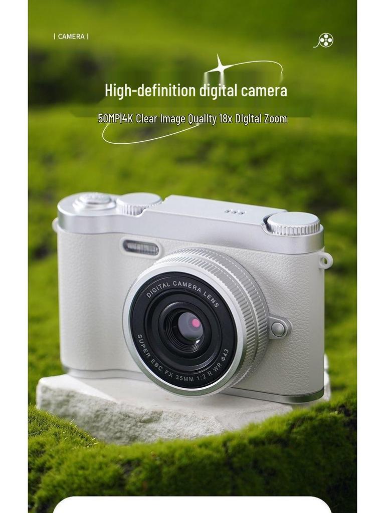 Zhao Lusi 9600W Pixel Dual Lens Cute Retro Digital Camera with Mobile Upload Capability for Students