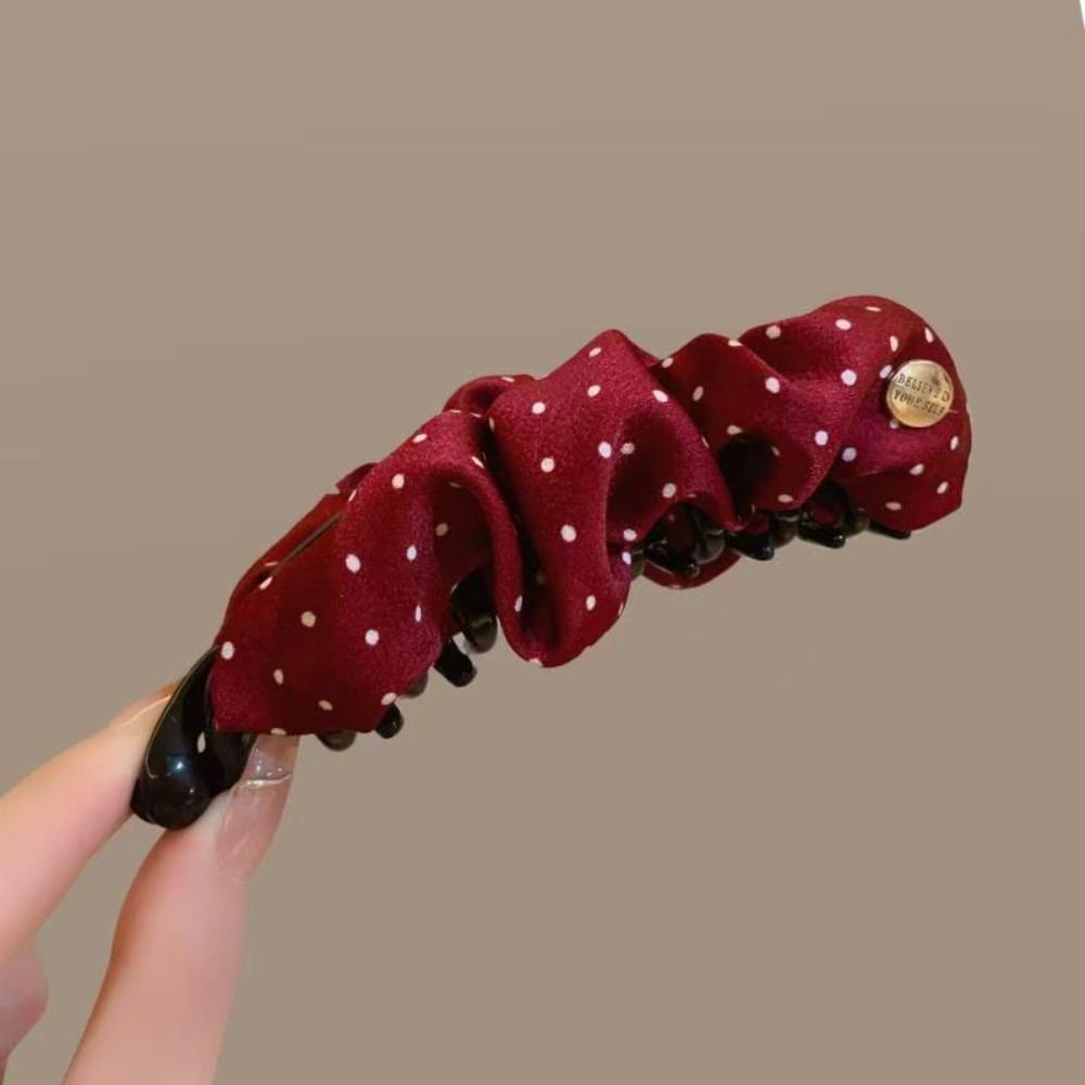 

Satin Banana Clip Korean-style Ponytail Clip Fashion Hair Claw Clips Adds Volume To Hair червоний