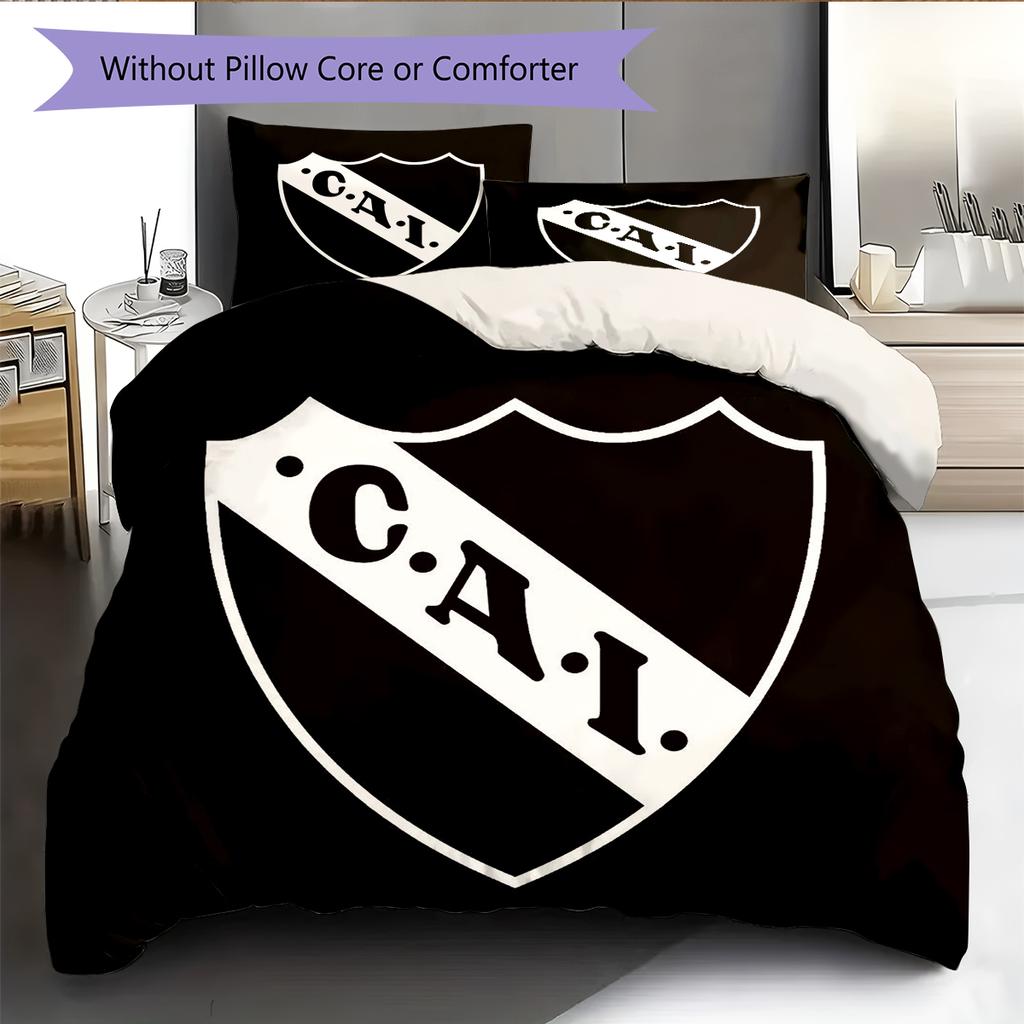 Club Atletico Independiente Pattern Bedding Home Decoration Birthday Gift (1 * Duvet Cover + 2 * Pillowcase, Without Core)