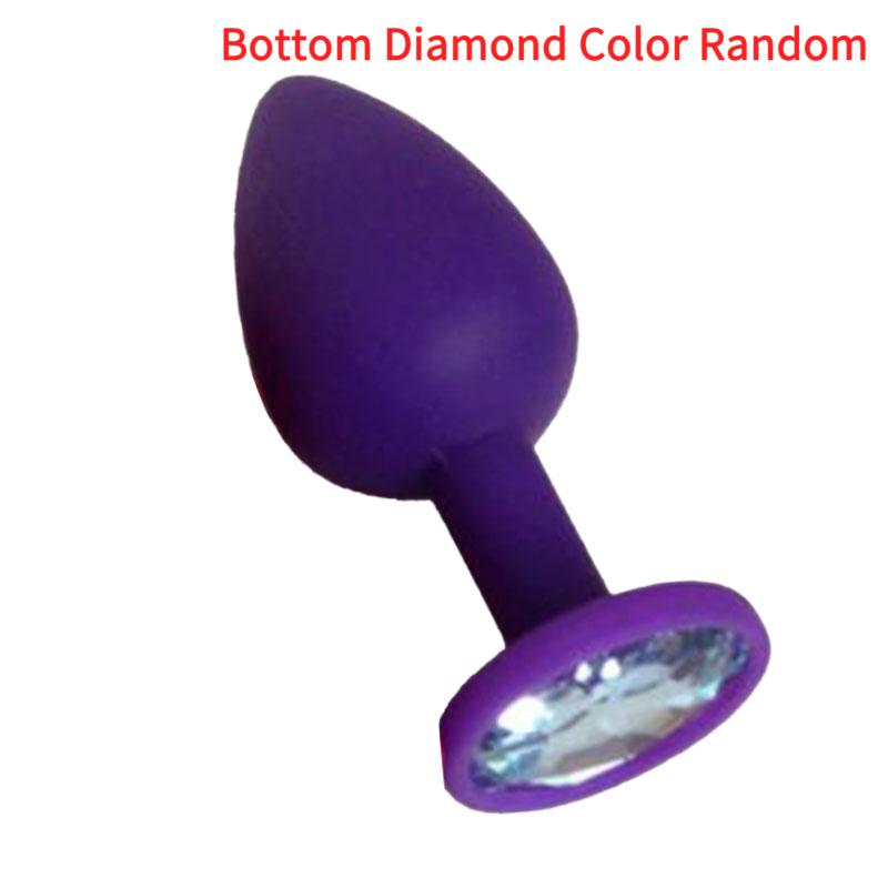 Sexy Silicone Anal Plug Massage Adult Sex Toys For Women Or Man Butt Plugs Bottom Diamond Color Random