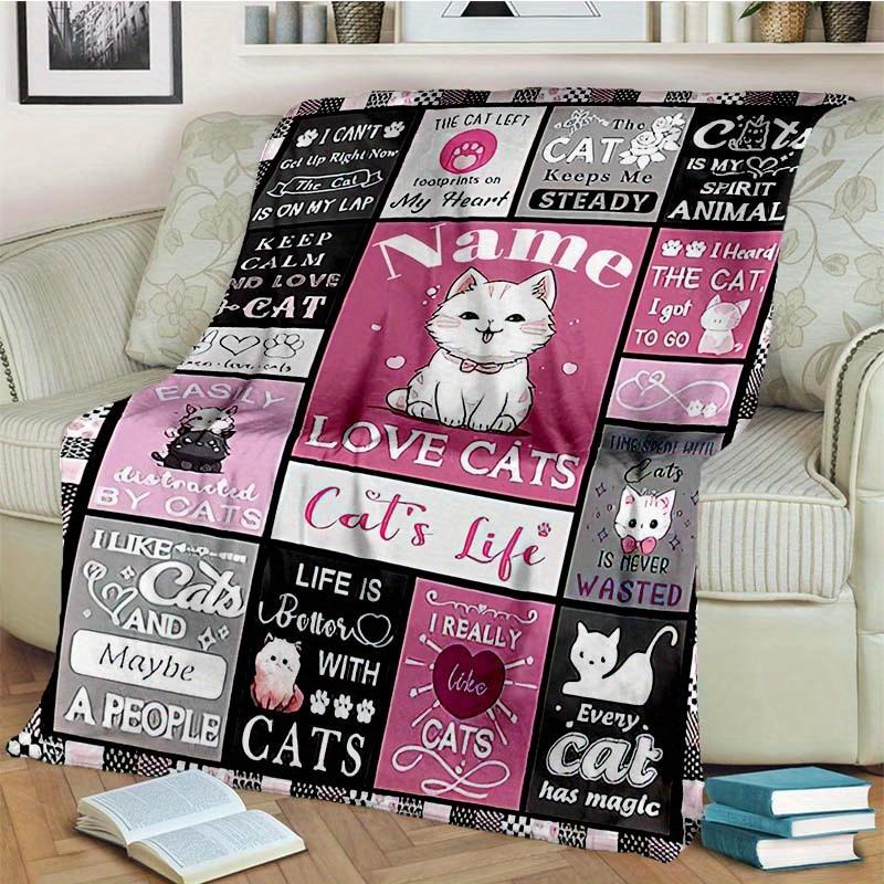 Like Cats Customize Your Name Blanket Warm Comfortable And Soft Blankets Are Suitable For Home Lunch Break Blanket Office Sofa Sofa Gift To Relatives