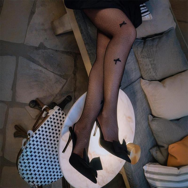Sexy See Through Tights Stockings Women Fashion Slim Patchwork Bow Stocking Summer Thin Leggings Y2k Tights For Hot Girls 2025