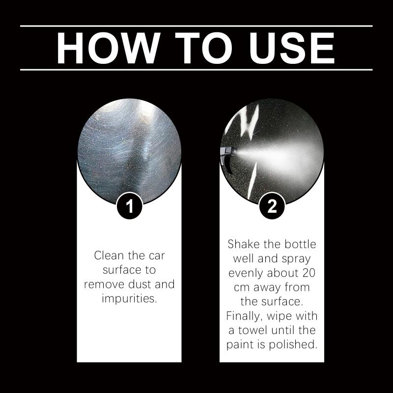 Spray de Revêtement Céramique Bouclier Peinture Rapide Véhicule Film Hydrophobe Brillant Cire pour Entretien de Voiture dans l'Allée