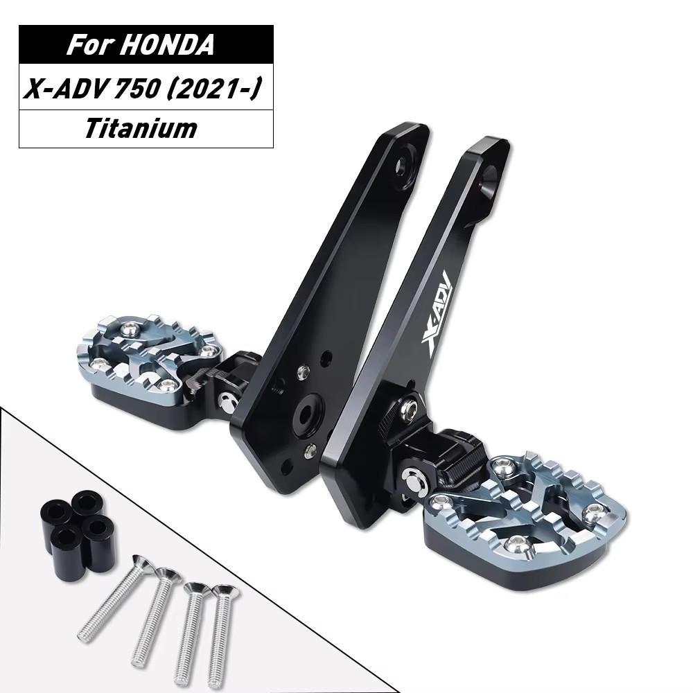 X-ADV 750 Motorcycle Aluminum Rear Pedal Foot Stand Folding Footrests Passenger FootPegs For HONDA XADV 750 XADV750 2021-2025