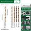1-13mm Cobalt HSS Twist Drill Bit Straight Shank Hex Carbide Tip for Metal Stainless Steel Iron 304 Drilling